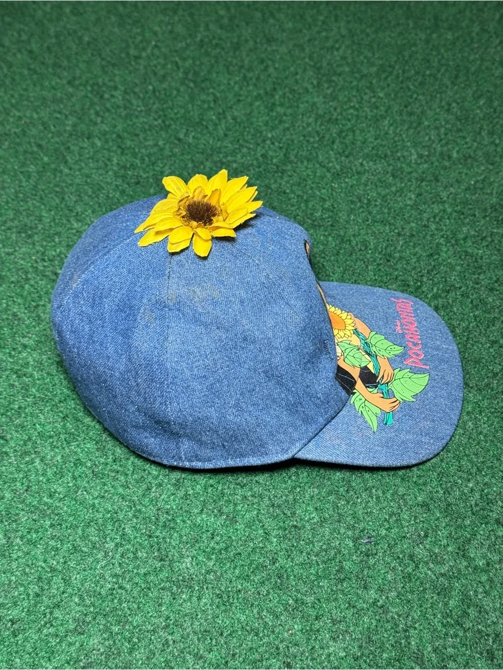 Pocahontas Vintage Kids Hat 90s Disney Movie Promo Princess Flower Cap Girls